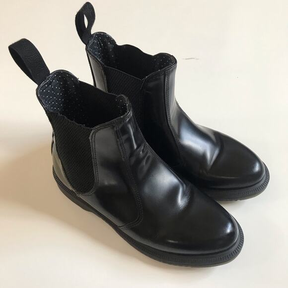 Dr. Martens Flora Smooth Women's Chelsea Boot Black Leather Size 6 EUC Boho - Picture 5 of 10